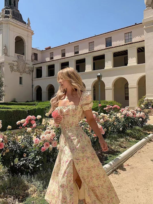 Floral Puff Sleeve Dress