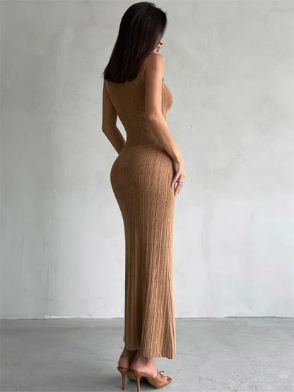 Ribbed Sleeveless Maxi Dress